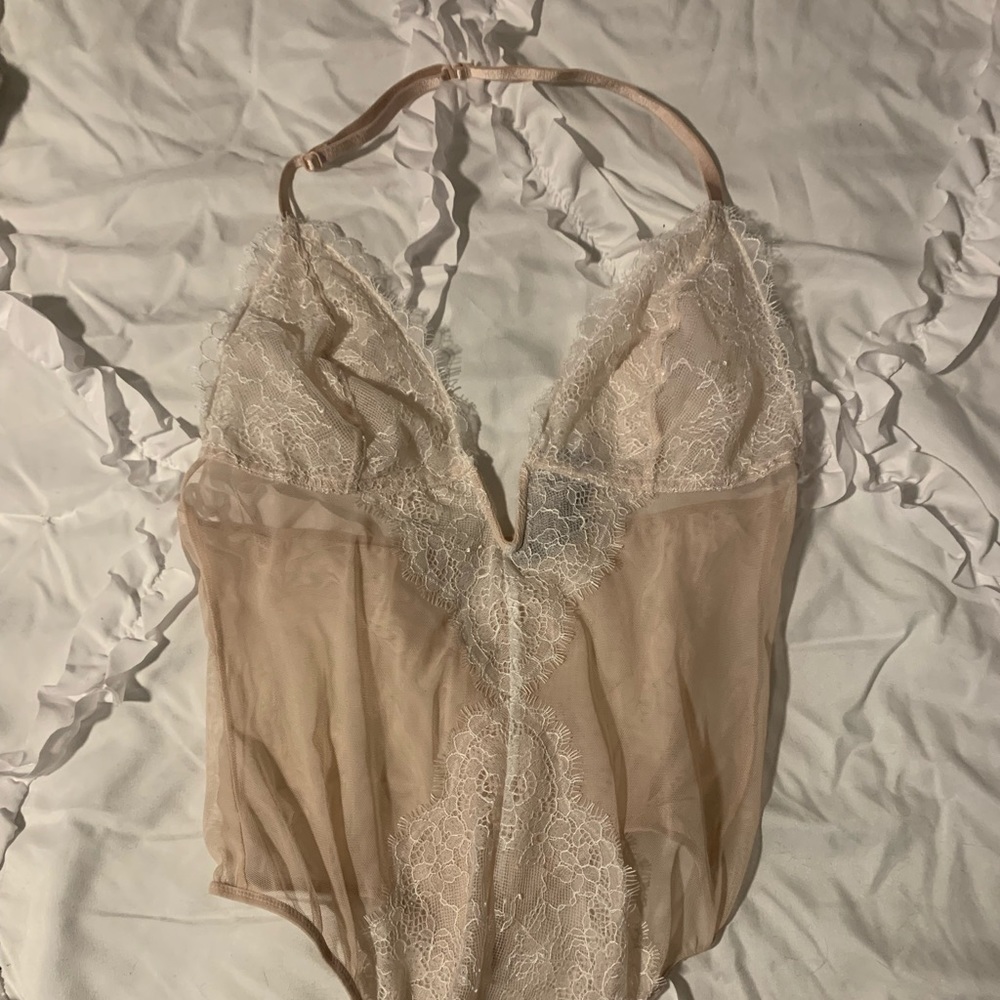 Victoria’s Secret light pink/nude teddy lingerie M medium